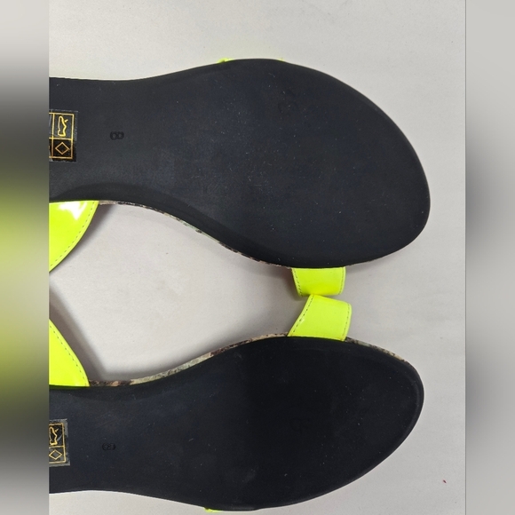 Jeffrey Campbell Womens Sandels Sz 8 Flats Sling Back Thong Toe Bright Yellow - Picture 10 of 12